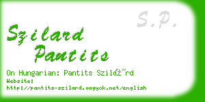 szilard pantits business card